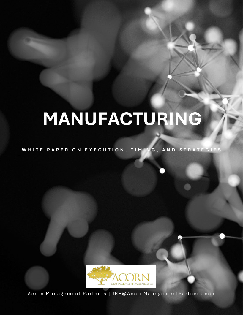 Manufacturing white paper acorn